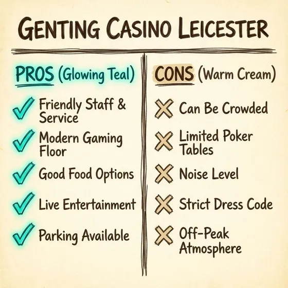 pros and cons at a casino | Genting Casino Leicester